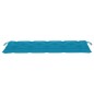 vidaXL Banco Batavia madera maciza de teca con cojín azul claro 150 cm vidaXL Banco Batavia madera maciza de teca con cojín azul claro 150 cm