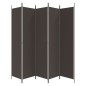 vidaXL Biombo divisor de 5 paneles de tela marrón 250x220 cm vidaXL Biombo divisor de 5 paneles de tela marrón 250x220 cm