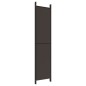vidaXL Biombo divisor de 5 paneles de tela marrón 250x220 cm vidaXL Biombo divisor de 5 paneles de tela marrón 250x220 cm