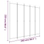 vidaXL Biombo divisor de 5 paneles de tela marrón 250x220 cm vidaXL Biombo divisor de 5 paneles de tela marrón 250x220 cm