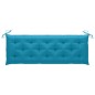 vidaXL Banco Batavia madera maciza de teca con cojín azul claro 150 cm vidaXL Banco Batavia madera maciza de teca con cojín azul claro 150 cm
