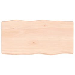 vidaXL Tablero de mesa madera maciza borde natural 80x40x(2-6) cm