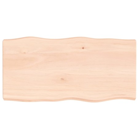 vidaXL Tablero de mesa madera maciza borde natural 80x40x(2-6) cm