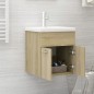 vidaXL Mueble con lavabo madera de ingeniería roble Sonoma vidaXL Mueble con lavabo madera de ingeniería roble Sonoma