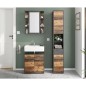 FMD Armario para lavabo de baño con 2 puertas matera oscuro old style FMD Armario para lavabo de baño con 2 puertas matera oscuro old style