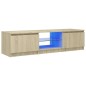 vidaXL Armario TV con luces LED roble Sonoma 140x40x35,5 cm vidaXL Armario TV con luces LED roble Sonoma 140x40x35,5 cm