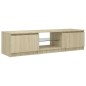 vidaXL Armario TV con luces LED roble Sonoma 140x40x35,5 cm vidaXL Armario TV con luces LED roble Sonoma 140x40x35,5 cm