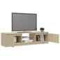 vidaXL Armario TV con luces LED roble Sonoma 140x40x35,5 cm vidaXL Armario TV con luces LED roble Sonoma 140x40x35,5 cm