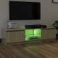 vidaXL Armario TV con luces LED roble Sonoma 140x40x35,5 cm vidaXL Armario TV con luces LED roble Sonoma 140x40x35,5 cm