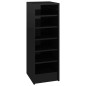 vidaXL Mueble zapatero madera contrachapada negro brillo 31,5x35x90 cm