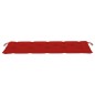 vidaXL Banco Batavia madera maciza de teca con cojín rojo 150 cm vidaXL Banco Batavia madera maciza de teca con cojín rojo 150 cm