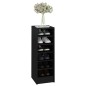 vidaXL Mueble zapatero madera contrachapada negro brillo 31,5x35x90 cm