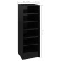 vidaXL Mueble zapatero madera contrachapada negro brillo 31,5x35x90 cm