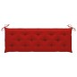 vidaXL Banco Batavia madera maciza de teca con cojín rojo 150 cm vidaXL Banco Batavia madera maciza de teca con cojín rojo 150 cm
