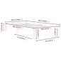 vidaXL Estructura de cama madera maciza de pino gris 100x200 cm vidaXL Estructura de cama madera maciza de pino gris 100x200 cm
