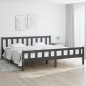 vidaXL Estructura de cama madera maciza gris 200x200 cm
