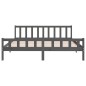 vidaXL Estructura de cama madera maciza gris 200x200 cm