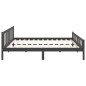 vidaXL Estructura de cama madera maciza gris 200x200 cm