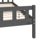 vidaXL Estructura de cama madera maciza gris 200x200 cm