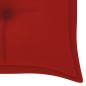 vidaXL Banco Batavia madera maciza de teca con cojín rojo 150 cm vidaXL Banco Batavia madera maciza de teca con cojín rojo 150 cm