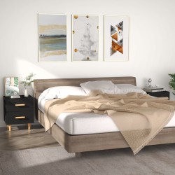vidaXL Mesitas de noche 2 unidades negro 40x35x47,5 cm