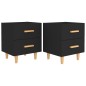 vidaXL Mesitas de noche 2 unidades negro 40x35x47,5 cm vidaXL Mesitas de noche 2 unidades negro 40x35x47,5 cm