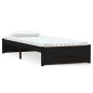 vidaXL Estructura de cama individual madera maciza negra 75x190 cm vidaXL Estructura de cama individual madera maciza negra 75x190 cm
