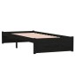 vidaXL Estructura de cama individual madera maciza negra 75x190 cm vidaXL Estructura de cama individual madera maciza negra 75x190 cm