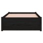 vidaXL Estructura de cama individual madera maciza negra 75x190 cm vidaXL Estructura de cama individual madera maciza negra 75x190 cm