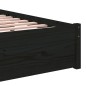 vidaXL Estructura de cama individual madera maciza negra 75x190 cm vidaXL Estructura de cama individual madera maciza negra 75x190 cm