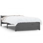 vidaXL Estructura de cama individual madera maciza gris 75x190 cm vidaXL Estructura de cama individual madera maciza gris 75x190 cm