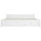 vidaXL Estructura de cama madera maciza blanco 200x200 cm