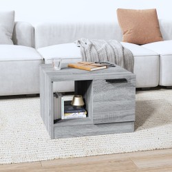 vidaXL Mesa de centro madera contrachapada gris Sonoma 50x50x36 cm