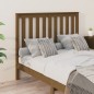 vidaXL Cabecero de cama madera maciza de pino marrón miel 126x6x101 cm vidaXL Cabecero de cama madera maciza de pino marrón miel 126x6x101 cm