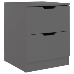 vidaXL Mesita de noche madera de ingeniería gris 40x40x50 cm
