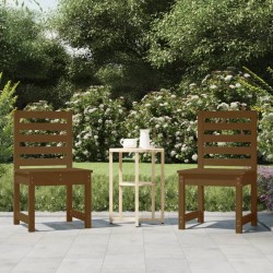 vidaXL Sillas jardín 2 uds madera de pino marrón miel 40,5x48x91,5 cm