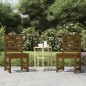 vidaXL Sillas jardín 2 uds madera de pino marrón miel 40,5x48x91,5 cm vidaXL Sillas jardín 2 uds madera de pino marrón miel 40,5x48x91,5 cm