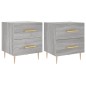 vidaXL Mesitas noche 2 uds madera ingeniería gris Sonoma 40x35x47,5 cm vidaXL Mesitas noche 2 uds madera ingeniería gris Sonoma 40x35x47,5 cm