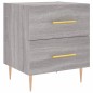 vidaXL Mesitas noche 2 uds madera ingeniería gris Sonoma 40x35x47,5 cm vidaXL Mesitas noche 2 uds madera ingeniería gris Sonoma 40x35x47,5 cm