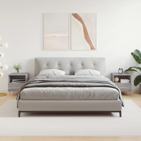 vidaXL Mesitas noche 2 uds madera ingeniería gris Sonoma 40x35x47,5 cm