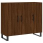 vidaXL Aparador de madera de ingeniería marrón roble 90x34x80 cm vidaXL Aparador de madera de ingeniería marrón roble 90x34x80 cm