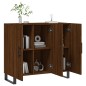 vidaXL Aparador de madera de ingeniería marrón roble 90x34x80 cm vidaXL Aparador de madera de ingeniería marrón roble 90x34x80 cm
