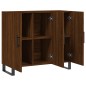 vidaXL Aparador de madera de ingeniería marrón roble 90x34x80 cm vidaXL Aparador de madera de ingeniería marrón roble 90x34x80 cm