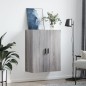 vidaXL Armario de pared gris Sonoma 69,5x34x90 cm