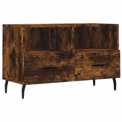 vidaXL Mueble para TV madera contrachapada roble ahumado 80x36x50 cm