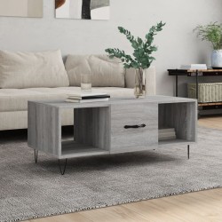 vidaXL Mesa de centro madera contrachapada gris Sonoma 102x50x40 cm
