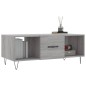vidaXL Mesa de centro madera contrachapada gris Sonoma 102x50x40 cm
