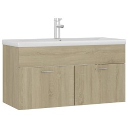 vidaXL Mueble con lavabo madera de ingeniería roble Sonoma