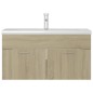 vidaXL Mueble con lavabo madera de ingeniería roble Sonoma vidaXL Mueble con lavabo madera de ingeniería roble Sonoma