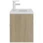 vidaXL Mueble con lavabo madera de ingeniería roble Sonoma vidaXL Mueble con lavabo madera de ingeniería roble Sonoma